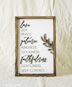 Tranh 9 Trái Thánh Linh - Tiếng Anh - 20x30cm