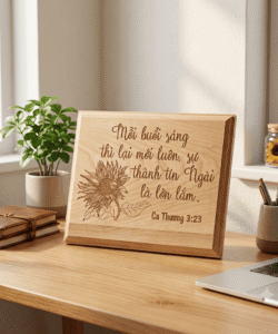 Tranh Gỗ Câu Gốc chữ nhật Shalom