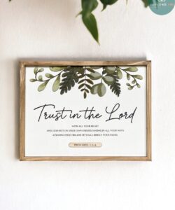 Tranh Trust in the Lord 30x40cm